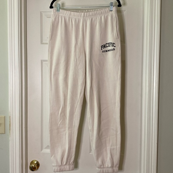 PacSun off-white joggers size M - Picture 1 of 5
